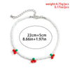 Creative Handmade Bead Cherry Choker Necklace For Women Trendy Bohemian Vintage Beaded Fruit Necklace Party Gift Jewelry Gift