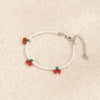 Creative Handmade Bead Cherry Choker Necklace For Women Trendy Bohemian Vintage Beaded Fruit Necklace Party Gift Jewelry Gift