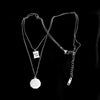 Creative  Titanium Steel Good Luck Double Necklace for Women's Individuality The Most Jewelry Accessories