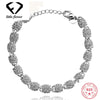 Creative Hollow Flower 925 Sterling Silver Fashion Bracelet for Unisex Pulseras Plata De Ley 925 Mujer Fine Jewelry Geometric