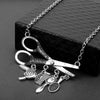 Creative Jewelry Necklace Tools Hair Dryer/Scissor/Comb/Mirror Pendants Necklace Barber Shop Hair Dresser Present Necklace