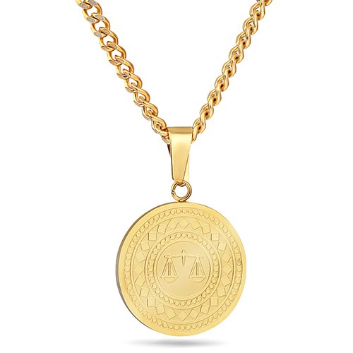 Creative Justice Balance Scales Necklaces Pendants For Men Unique Judge Jewelry Gift Gold Chain Stainless Steel Necklace