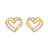 Creative Laminated Staggered Gold Peach Heart Micro Set Zircon Earrings For women's 2022 Girls Jewelry Accessories