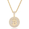 Creative Bitcoin Hip Hop Tennis Necklace Souvenir Collection Gift Bitcoin Ethereum Litecoin Cuba Necklace Gift