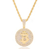 Creative Bitcoin Hip Hop Tennis Necklace Souvenir Collection Gift Bitcoin Ethereum Litecoin Cuba Necklace Gift