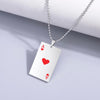 Creative Poker Ace of Spades Necklace Stainless Steel Playing Card Pendant Necklaces Hip Hop Jewelry