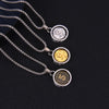 Creative Rotatable Lucky Number 5 Coin Necklace for Men and Women Personality Hip Hop Jewelry Friend Couple Gift