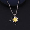 Creative Rotatable Lucky Number 5 Coin Necklace for Men and Women Personality Hip Hop Jewelry Friend Couple Gift