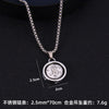 Creative Rotatable Lucky Number 5 Coin Necklace for Men and Women Personality Hip Hop Jewelry Friend Couple Gift