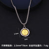 Creative Rotatable Lucky Number 5 Coin Necklace for Men and Women Personality Hip Hop Jewelry Friend Couple Gift
