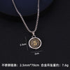 Creative Rotatable Lucky Number 5 Coin Necklace for Men and Women Personality Hip Hop Jewelry Friend Couple Gift
