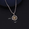 Creative Rotatable Lucky Number 5 Coin Necklace for Men and Women Personality Hip Hop Jewelry Friend Couple Gift