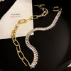 Creativity Geometric Crystal Necklace for Women Top Designer  Jewelry Neck Chains Inlaid High Quality AAA Zircon Chokers