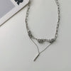 Creativity Metal Hip-Hop Necklaces For Women Personality Entangle Vintage Chokers Simple Tassel Link Chain 2021 Prom Accessories