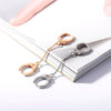 Creativity Punk Handcuffs Drop Earrings For Woman Gold Silver Color Long Tassel CZ Zirconia Earring Simple Jewelry Accessories
