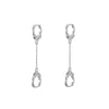 Creativity Punk Handcuffs Drop Earrings For Woman Gold Silver Color Long Tassel CZ Zirconia Earring Simple Jewelry Accessories