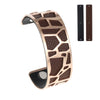 Bracelets & Bangles For Women Rose Gold Pulseiras Stainless Steel Manchette Femme Leather Reversible Giraffe