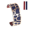 Bracelets & Bangles For Women Rose Gold Pulseiras Stainless Steel Manchette Femme Leather Reversible Giraffe
