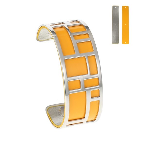 Bracelets & Bangles For Women Stainless Steel Bangle Argent Femme Manchette Reversible Labyrinth Arm Cuff Jewelry Pulseras