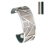 Egypt Bracelets & Bangles Pyramid 25mm Wide Interchangeable Reversible Leather Arm Cuff Stainless Steel Jewelry