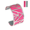 Egypt Bracelets & Bangles Pyramid 25mm Wide Interchangeable Reversible Leather Arm Cuff Stainless Steel Jewelry