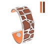 Giraffe Bangles Bracelets Femme manchette Cuffs Stainless Steel Bracelet Reversible Interchangeable Leather Band Pulseiras