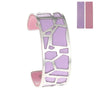 Giraffe Bangles Bracelets Femme manchette Cuffs Stainless Steel Bracelet Reversible Interchangeable Leather Band Pulseiras