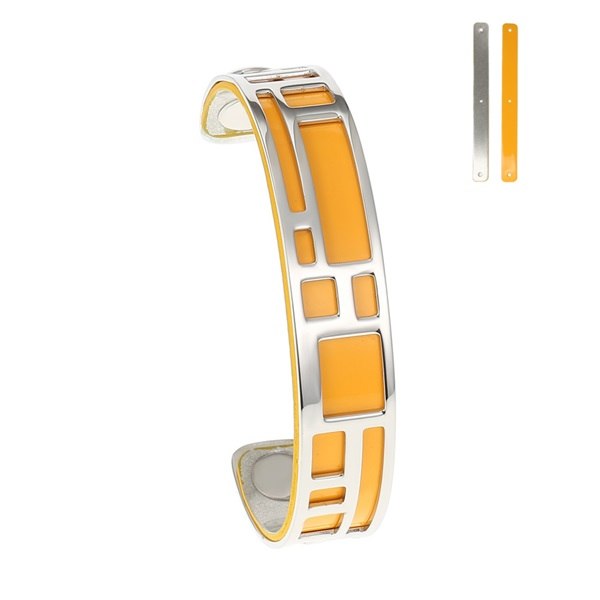 Labyrinth Cuff Leather Bangles Stainless Steel Bracelets Argent Bijoux Femme Manchette Reversible Opening Bangle Pulseras