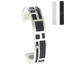 Labyrinth Cuff Leather Bangles Stainless Steel Bracelets Argent Bijoux Femme Manchette Reversible Opening Bangle Pulseras