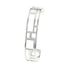 Labyrinth Cuff Leather Bangles Stainless Steel Bracelets Argent Bijoux Femme Manchette Reversible Opening Bangle Pulseras
