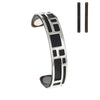 Labyrinth Cuff Leather Bangles Stainless Steel Bracelets Argent Bijoux Femme Manchette Reversible Opening Bangle Pulseras