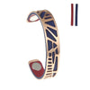 Leather Bracelets & Bangles For Women Hollow Stainless Steel Cuff 14mm Leather Bangle Jewelry