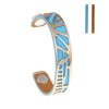 Leather Bracelets & Bangles For Women Hollow Stainless Steel Cuff 14mm Leather Bangle Jewelry