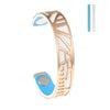 Leather Bracelets & Bangles For Women Hollow Stainless Steel Cuff 14mm Leather Bangle Jewelry