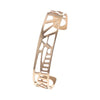 Leather Bracelets & Bangles For Women Hollow Stainless Steel Cuff 14mm Leather Bangle Jewelry