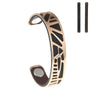 Leather Bracelets & Bangles For Women Hollow Stainless Steel Cuff 14mm Leather Bangle Jewelry