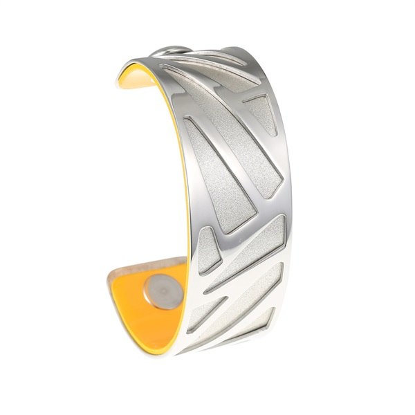 Opening Ribbon Cuff Hollow Cuff Leather Bangle Bracelet Reversible Bracelet Stainless Steel 25mm Leather Bracelet & Bangle