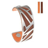 Opening Ribbon Cuff Hollow Cuff Leather Bangle Bracelet Reversible Bracelet Stainless Steel 25mm Leather Bracelet & Bangle