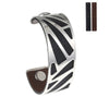 Opening Ribbon Cuff Hollow Cuff Leather Bangle Bracelet Reversible Bracelet Stainless Steel 25mm Leather Bracelet & Bangle