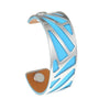 Opening Ribbon Cuff Hollow Cuff Leather Bangle Bracelet Reversible Bracelet Stainless Steel 25mm Leather Bracelet & Bangle