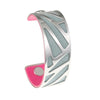Opening Ribbon Cuff Hollow Cuff Leather Bangle Bracelet Reversible Bracelet Stainless Steel 25mm Leather Bracelet & Bangle