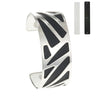 Opening Ribbon Cuff Hollow Cuff Leather Bangle Bracelet Reversible Bracelet Stainless Steel 25mm Leather Bracelet & Bangle