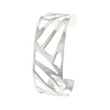 Opening Ribbon Cuff Hollow Cuff Leather Bangle Bracelet Reversible Bracelet Stainless Steel 25mm Leather Bracelet & Bangle