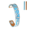 Palm Tree Bracelets Plover Cuff 14mm Wide Cham Leather Bracelet Reversible Bijoux Femme Bangles Stainless Steel Pulseras