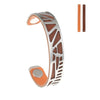 Palm Tree Bracelets Plover Cuff 14mm Wide Cham Leather Bracelet Reversible Bijoux Femme Bangles Stainless Steel Pulseras