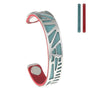 Palm Tree Bracelets Plover Cuff 14mm Wide Cham Leather Bracelet Reversible Bijoux Femme Bangles Stainless Steel Pulseras