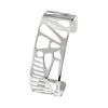 Plam Tree Bangle Arm Cuff Leather Bracelet Stainless Steel Bracelet Argent Interchangeable Reversible 25mm Leather Band