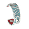 Plam Tree Bangle Arm Cuff Leather Bracelet Stainless Steel Bracelet Argent Interchangeable Reversible 25mm Leather Band