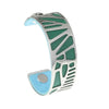 Plam Tree Bangle Arm Cuff Leather Bracelet Stainless Steel Bracelet Argent Interchangeable Reversible 25mm Leather Band