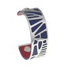 Plam Tree Bangle Arm Cuff Leather Bracelet Stainless Steel Bracelet Argent Interchangeable Reversible 25mm Leather Band
